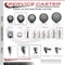 Service Caster 35 Inch Gray Polyurethane Wheel Swivel 34 Inch Threaded Stem Caster Set 2 Brakes SCC SCC-TS20S3514-PPUB-34212-2-TLB-2 - alternate 5